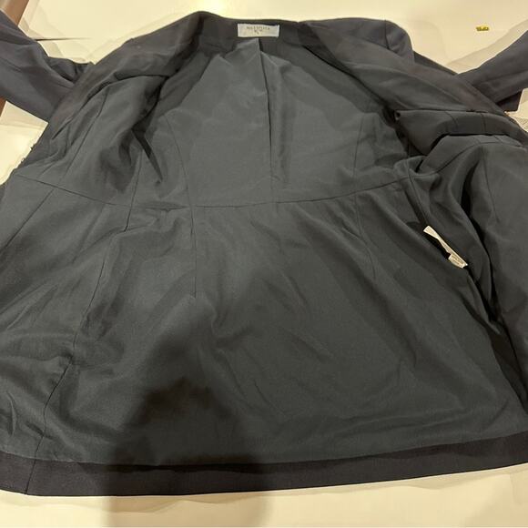 MM Lafleur Carmen Jacket Sharkskin Ink Wool Blend Blazer Size 6 - Picture 8 of 12